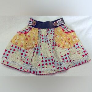 Matilda Jane girls size 6 Colorful Polka Dot floral Seredipity Skirt